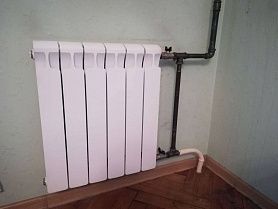 Заменили старый радиатор