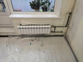 Монтаж батареи в новостройке