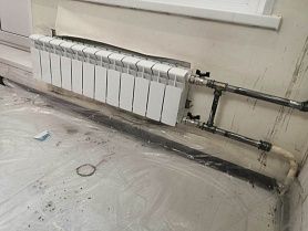 Монтаж батареи в новостройке